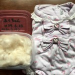 カットした毛と最後まで来ていた服
